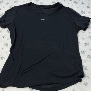 Nike Women's Black Tee with Silver Logo